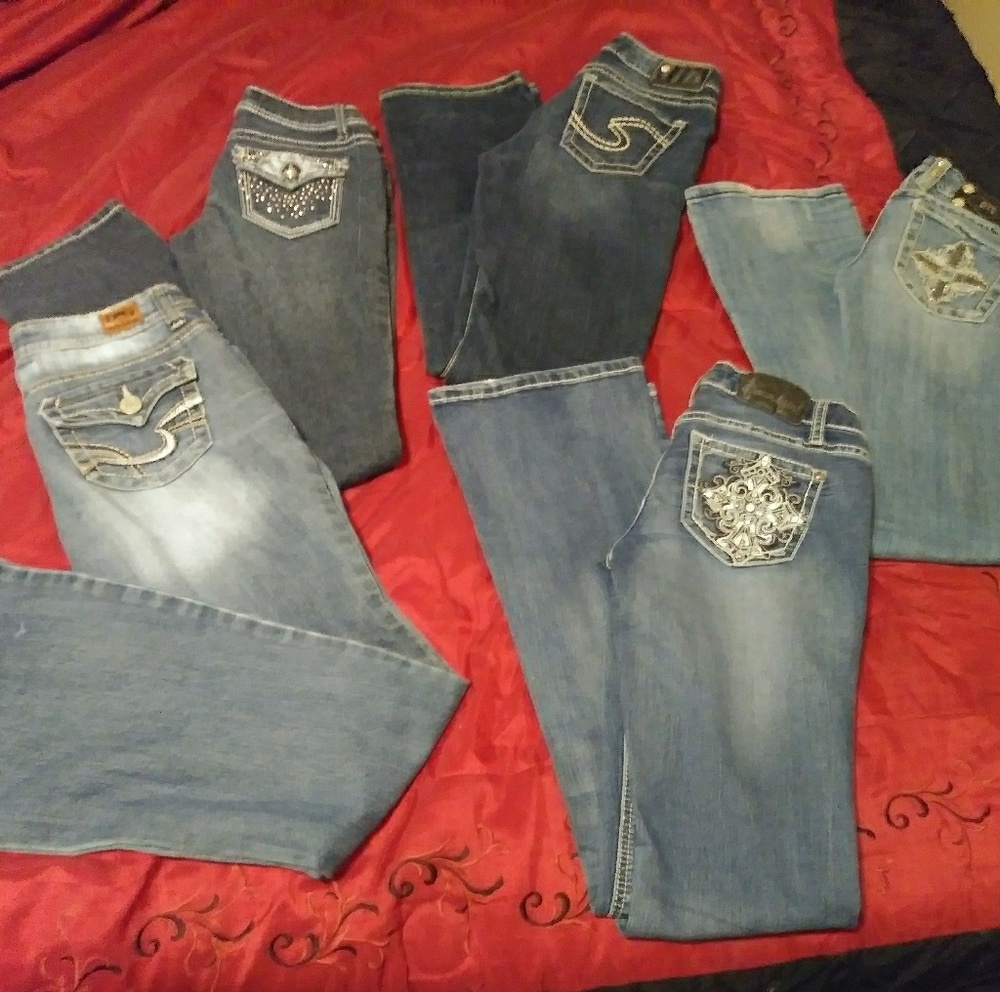 5 pairs of jeans all like new & brand new w/o tags
